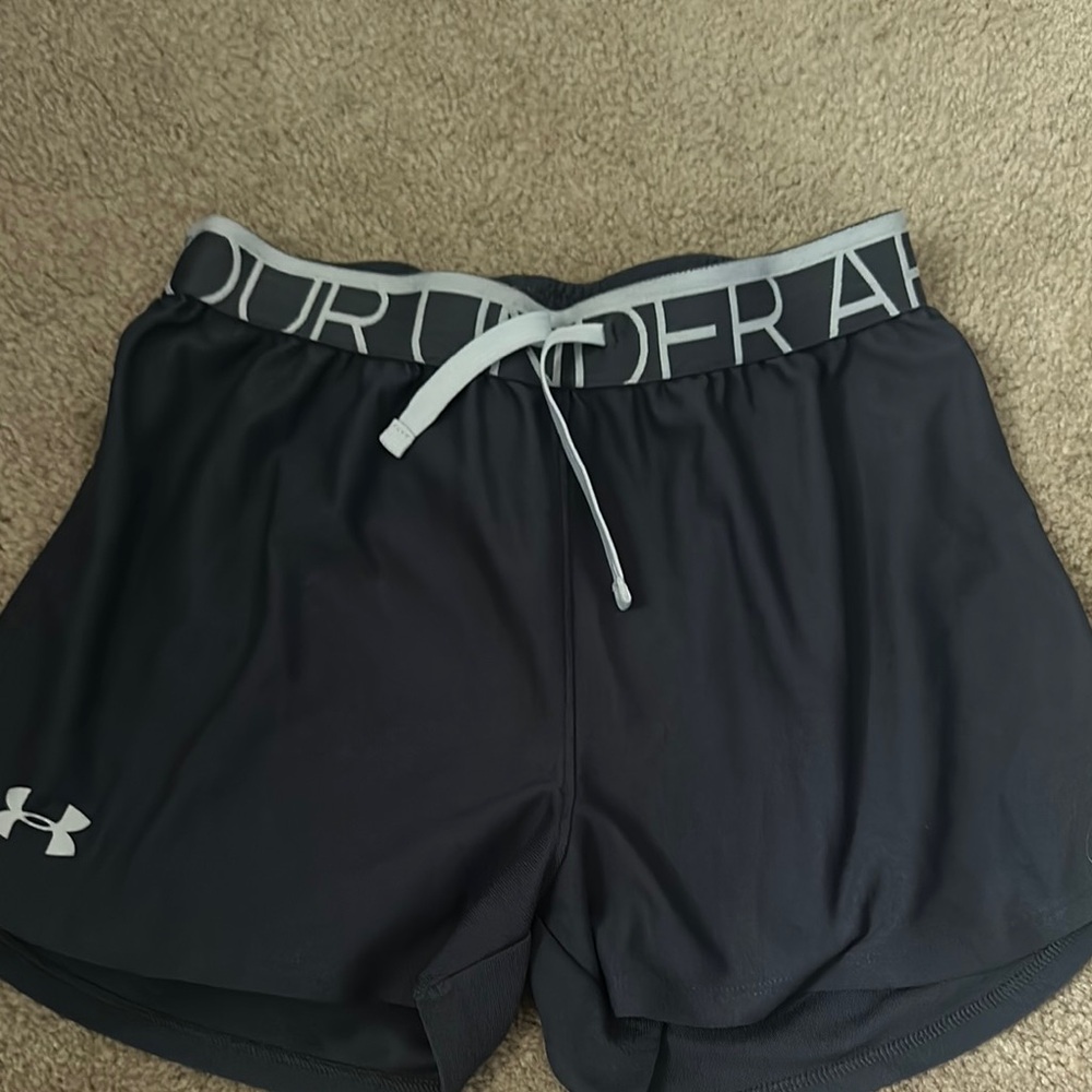 Under Armour Black and Gray Athletic Performance Shorts